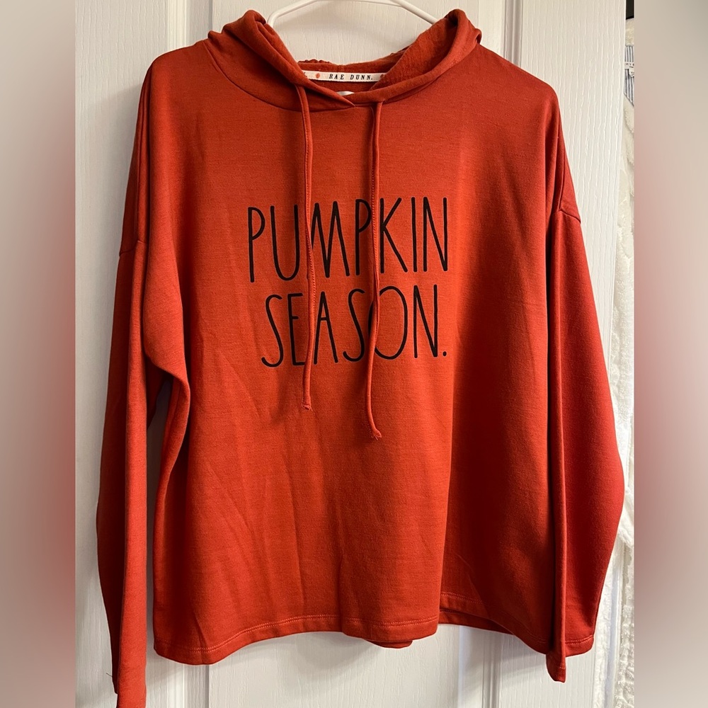 Rae Dunn Women's Hoodie in Vibrant Orange - Pumpkin Season